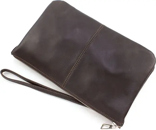 Шкіряний чоловічий клатч GRANDE PELLE 26х16х3 см sum0023820 - фото 5