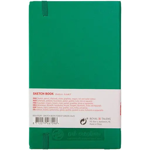 Блокнот для графики Royal Talens Art Creation А5 (13х21см) 140г/м2 80л Forest Green - фото 2