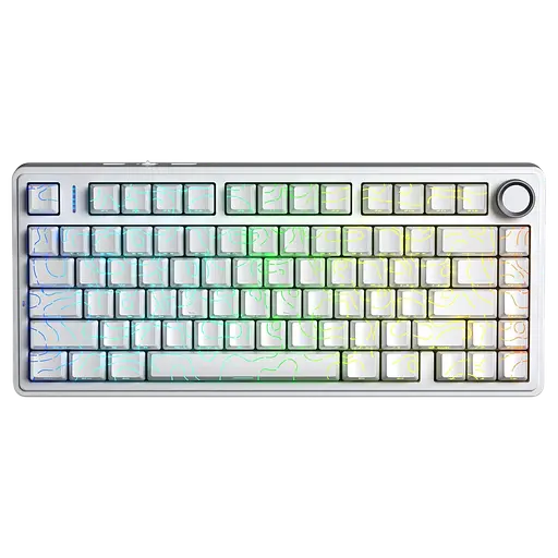 Клавиатура беспроводная Aula F75 RGB Side Printed Contours White - фото 1