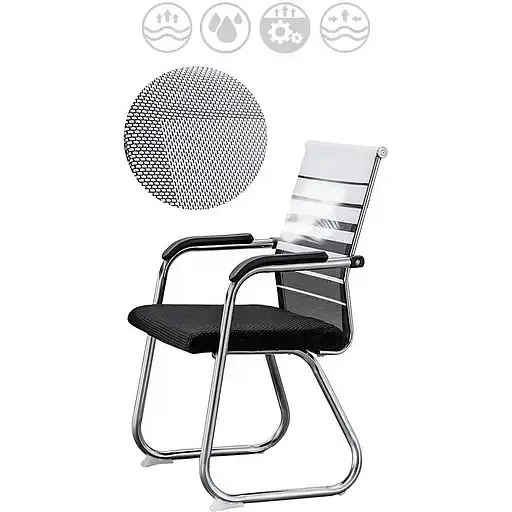 Офисное кресло GT Racer B-4029, черно-белое (B-4029 White/Gray/Black) - фото 4