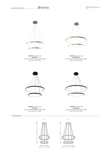 Люстра BRENO 18140BK-2 Zuma Line - фото 2