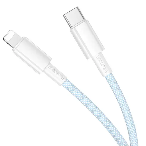 Дата кабель Borofone BX117 Source Type-C to Lightning 27W (1m) Blue - фото 2