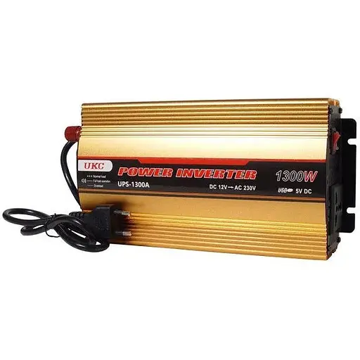 Преобразователь постоянного тока 1300W UCK-1300W AC/DC инвертор для автомобиля 12В-220В - фото 1