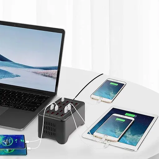 Зарядная станция ILEPO многопортовая на 20 USB портов 100 Вт / сетевое мультизарядное устройство (19013) - фото 9