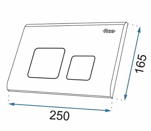 Кнопка змиву для інсталяції Rea F хром REA-E019A, Хром - фото 3
