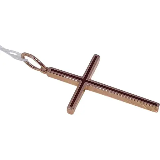 Золотий хрестик Харківська ювелірна фабрика з емаллю. 11589-ЕРУБ