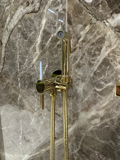 Гігієнічний душ Paffoni Tweet Round Mix зі змішувачем та шлангом (колір - глянцеве золото) ZDUP110HG - фото 3