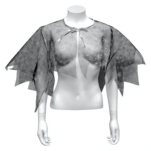 Накидка Сніжинка чорна - фото 1