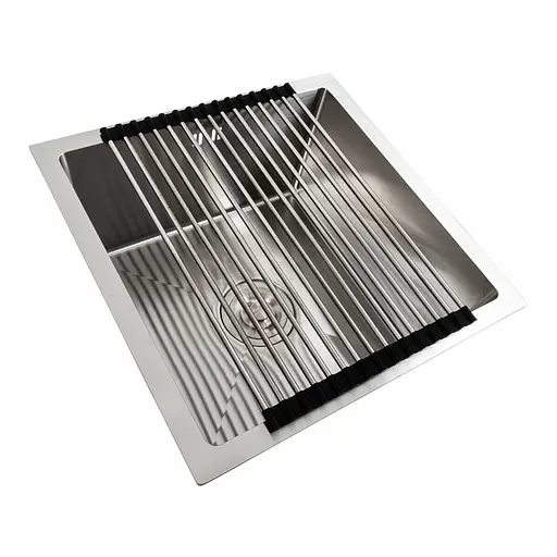 Кухонная мойка нержавейка СМ 44x44 Platinum Handmade (монтаж под столешницу), Нержавеющая сталь - фото 2