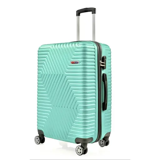 Чемодан Большой (L) Поликарбонат На 4-х Двойных Колесах 120Л POLO ПК011-L Мятный