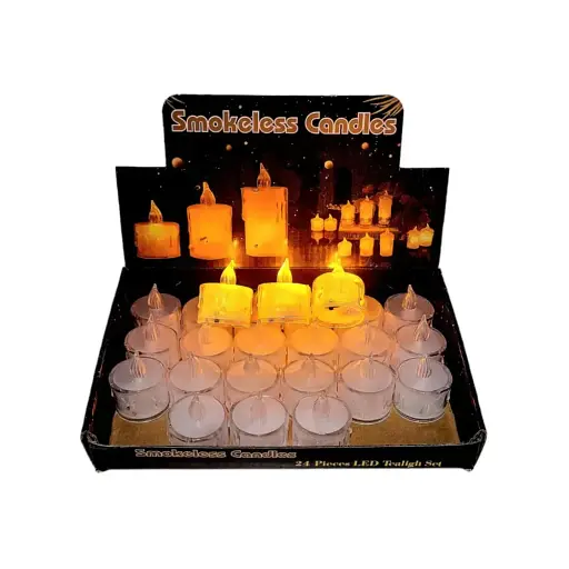 Електричні світлодіодні без полум'яні свічки 24 шт. - фото 2