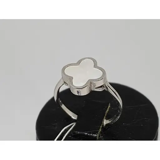 Срібне кільце Діама Конюшина з перламутром. Артикул 12111489134 19 - фото 2