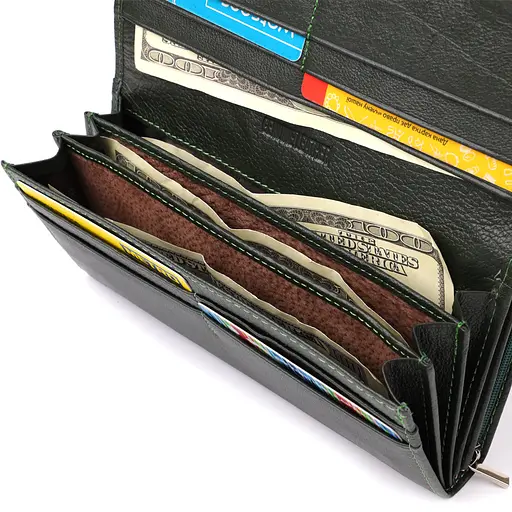 Кошелек женский на магнитах из натуральной кожи ST Leather 19х9.5х3 см acs0029686 - фото 6