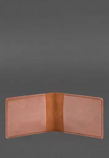 Кожаная обложка для удостоверения участника боевых действий (УБД) 2.2 светло-коричневая Crazy Horse - фото 5