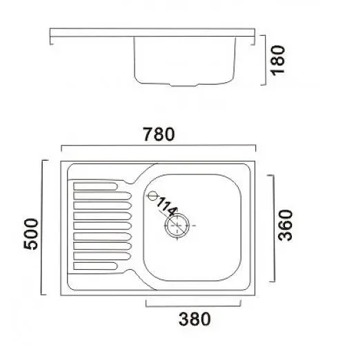 Мойка кухонная HAIBA 78x50 decor (HB0648) - фото 2