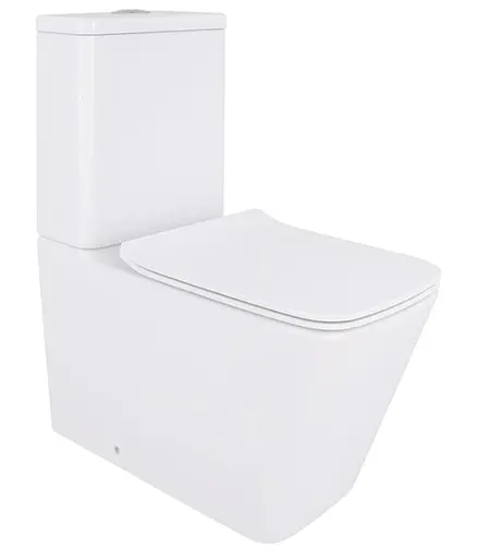 Напольный унитаз Qtap Crow Eco Rimless с сиденьем Slim Duroplast/ Soft-close/ Quick Release QTCRO27W48750 - фото 1