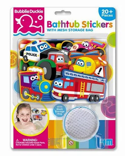 Набір наклейок для ванної 4M Транспорт Bubblie Duckie 00-04748 Іграшки для ванної купання - фото 3