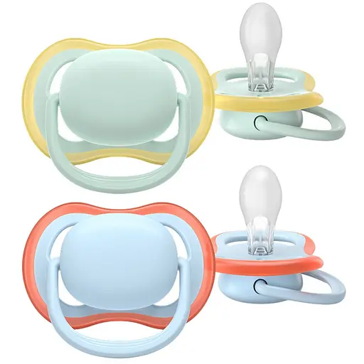 Пустышка Philips Avent Ultra Air 0-6 мес. 2 шт. голубая с бирюзовым (SCF087/01) 