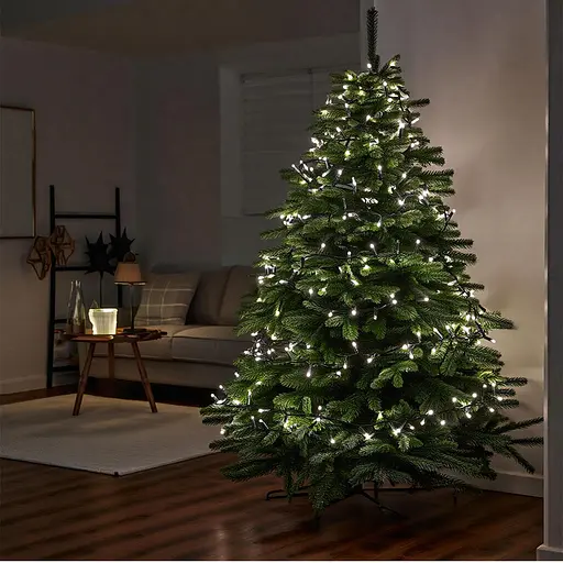 Новорічна гірлянда кімнатна нитка GarlandoPro 22 м 220 LED чорний провід Біле світло W220LED22MBW - фото 6