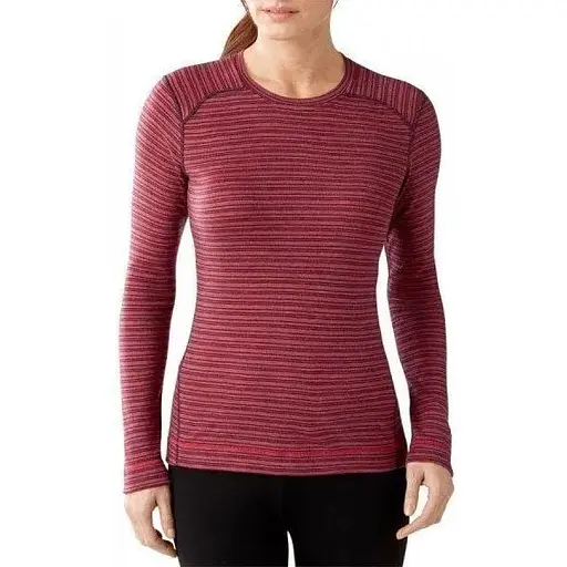Термофутболка Smart Wool Wm’s Merino 250 Baselayer Pattern Crew Aubergin Heather XS (1033-SW SS226.765-XS)