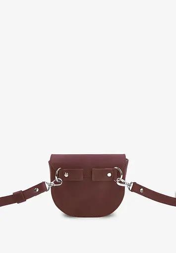 Жіноча шкіряна сумка Ruby S бордова вінтажна - фото 10