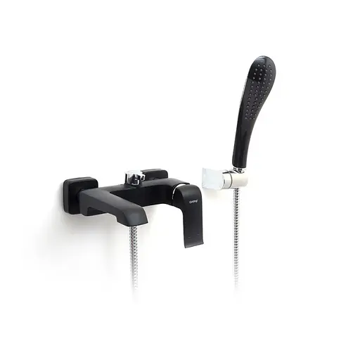 Смеситель для ванны короткий литой гусак черный Ø35 Gappo Aventador 1/8 G3250 Черный матовый - фото 1