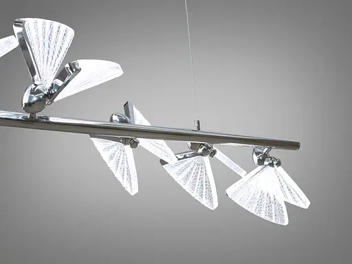 Декоративний світлодіодний підвіс люстра "Метелики" , 48W, хром - фото 4