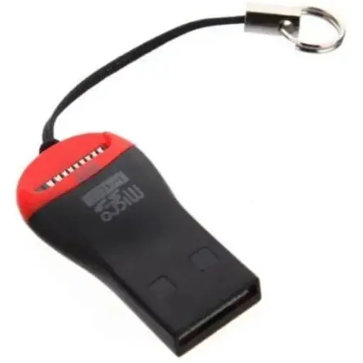 Кардрідер USB STLab U-374, чорний/Red, USB 2.0 - microSD - фото 1