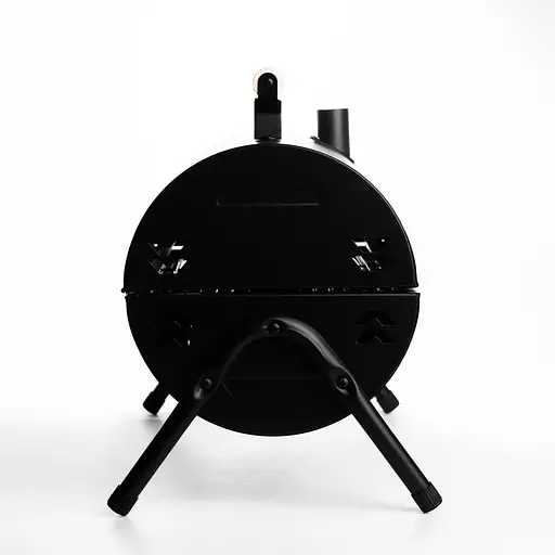 Вугільний гриль двосторонній портативний з решіткою Yiwu 38х25х35 см чорний універсальний для пікніка похідний розкладний BQ-1 - фото 6