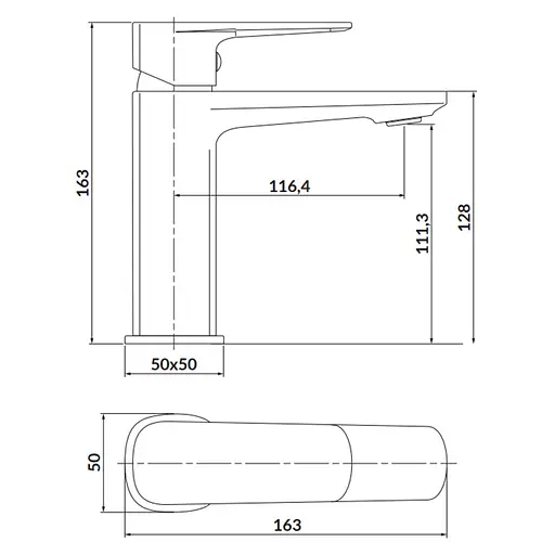 Змішувач для умивальника Cersanit Larga матове золото S951-389 Золотий - фото 2