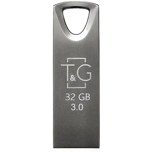 Флеш накопитель USB 32Gb T&G Metal TG117 Grey USB 3.0 (TG117BK-32G3) - фото 1