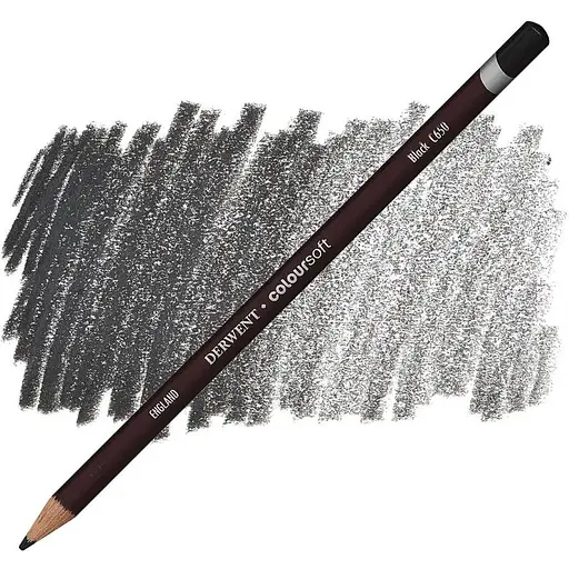 Карандаш цветной Derwent Coloursoft С650 Черный
