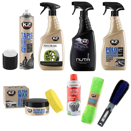 Набір автохімії K2 по догляду за авто (8 од.)(na_175) - фото 1