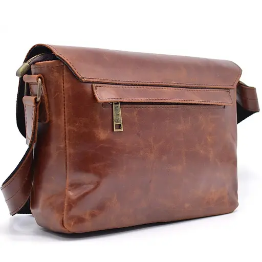 Чоловіча шкіряна сумка через плече TARWA 31х7х23 см sum0025803 - фото 6