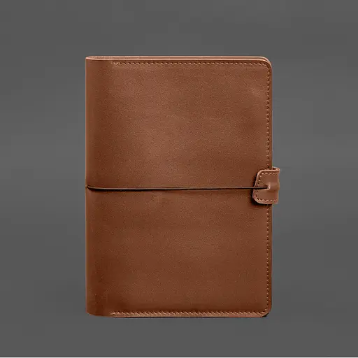 Кожаный блокнот А5 (софт-бук) 9.4 светло-коричневый - фото 10