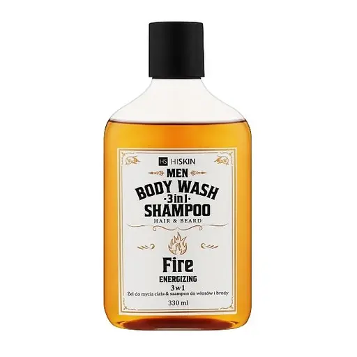 Гель для душа 3в1 Горящий Виски Body Wash and Hair and Beard Shampoo Whisky Fire HiSkin 330 мл - фото 1