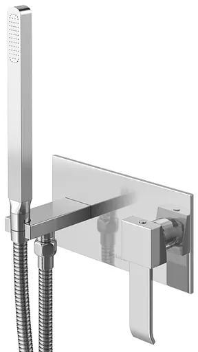 Набір гігієнічного душу прихованого монтажу Kohlman Axis chrome QW138N, Хром - фото 1