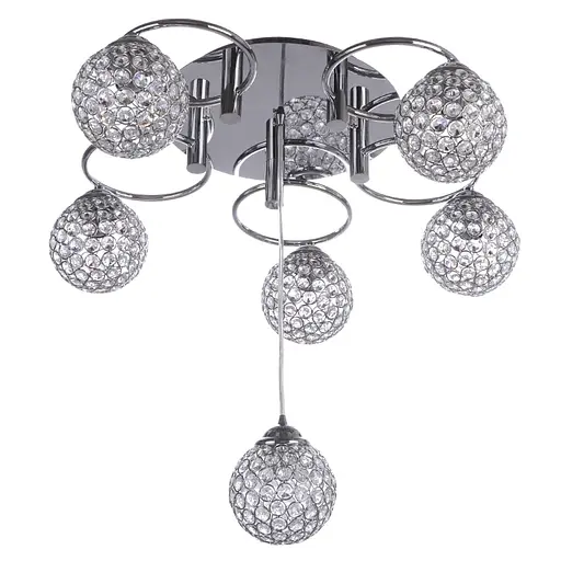 Люстра Brille потолочная молекула E14 40W CH (BR-01 379S/6)