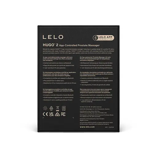 Стимулятор простати LELO Hugo 2 App, 10.7 см зелений - фото 4