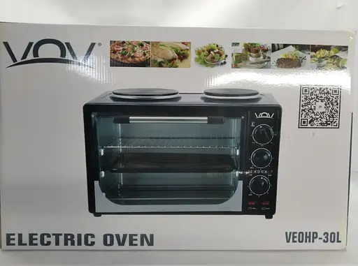 Електродуховка VOV Veohp 30L 1700Вт з 2 конфорками + лоток для піци - фото 3