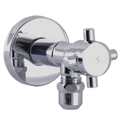 Кран напівобертовий кутовий з цангою Solomon 1/2″х 3/8″ Retro 7077 000002252 - фото 2