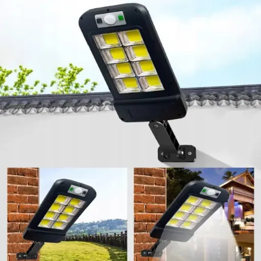 Сонячний світлодіодний світильник Red Garden P4 з датчиком руху та сутінків, 240 COB LED, пульт, IP65 - фото 5