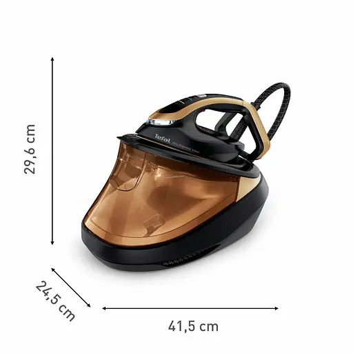 Tefal Праска-парогенератор Pro Express Vision, 3000Вт, 1200мл, паровий удар -800гр, постійна пара - 180гр, керам. підошва, чорно-золотий - фото 3