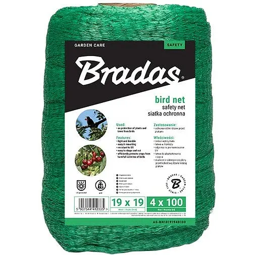 Сетка для защиты от птиц Bradas BIRD NET 10 г/м² 4x100 м AS-BN10191940100  - фото 1