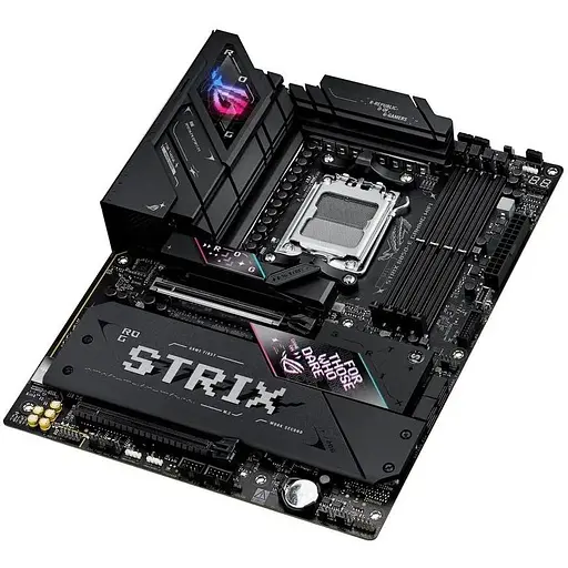 Материнська плата Asus AM5 Rog Strix B850-E Gaming WIFI, B850, 4xDDR5, Int.Video (CPU), 4x SATA3, 5xM.2, 1x 5Gb, WiFi 7, Bluetooth 5.4, 10xUSB 3.2/8xUSB 2.0, HDMI/DP, ATX - фото 4