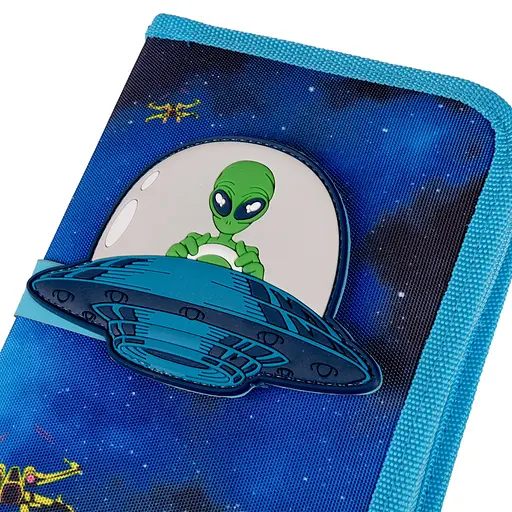 Школьный пенал твердый одинарный с двумя клапанами Yes UFO HP-04 - фото 5