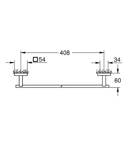 Тримач для рушника Grohe 450 мм QuickFix Start Cube 409872430 Чорний матовий - фото 4