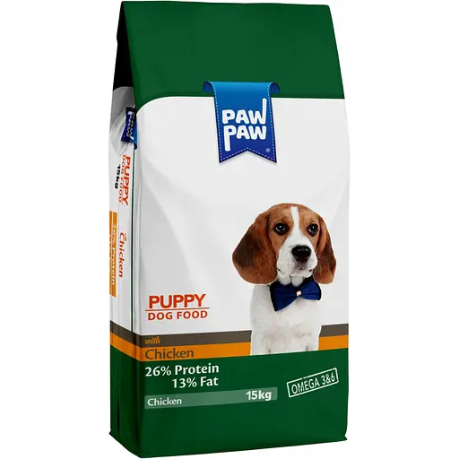 Сухой корм для щенков Hermos Pawpaw премиум с курицей 15 кг - фото 1