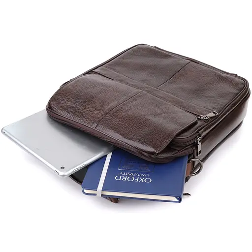 Ділова чоловіча сумка з натуральної шкіри Vintage 27,5х33х8 см sum0027513 - фото 8