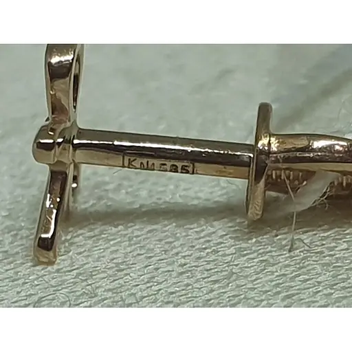 Золоті сережки-пуссети Столична Ювелірна Фабрика з фіанітами. 1101034 - фото 5